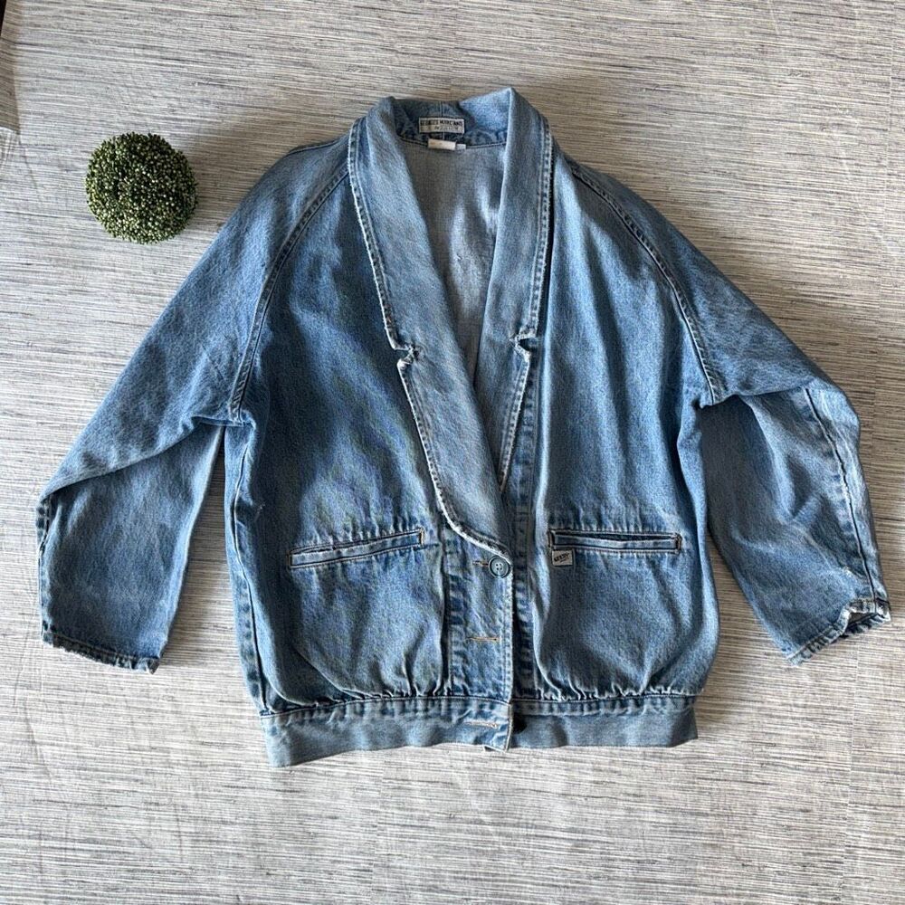 Vintage GUESS by Georges Marciano 80s Denim Blazer Jacket M